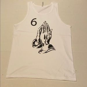 Praying hands men tank top size Medium god